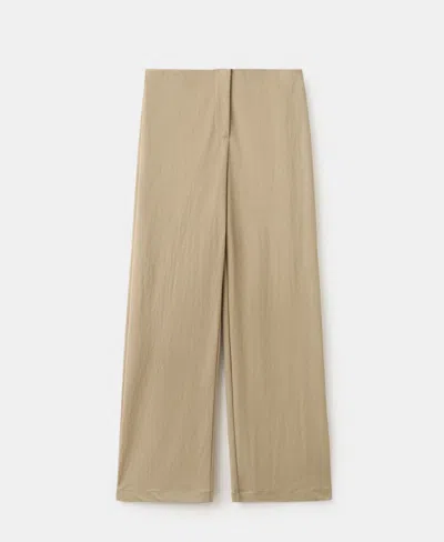 Mango Women's Straight Mid-rise Pants In Neutral