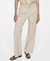 Mango Camilla High Waist Balloon Leg Jeans In Ecru