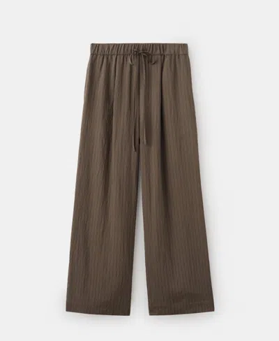 Mango Women's Straight Striped Pants In Brown
