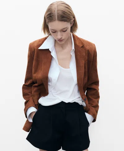 Mango Women's Straight Suede Jacket