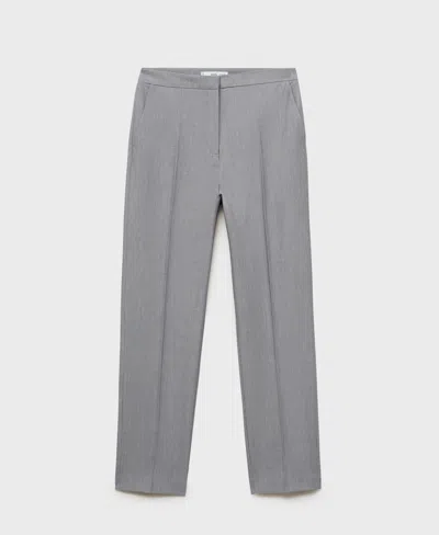 Mango Women's Straight Suit Pants In Gray