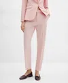 Mango Pantalon Droit Costume In Pastel Pink