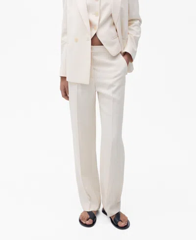 MANGO WOMEN'S STRAIGHT SUIT TROUSER PANTS