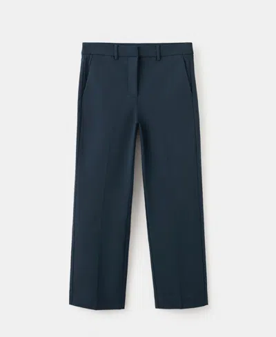 Mango Women's Straight-cut Crop Pants In Green