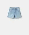Mango Denim Shorts In Open Blue