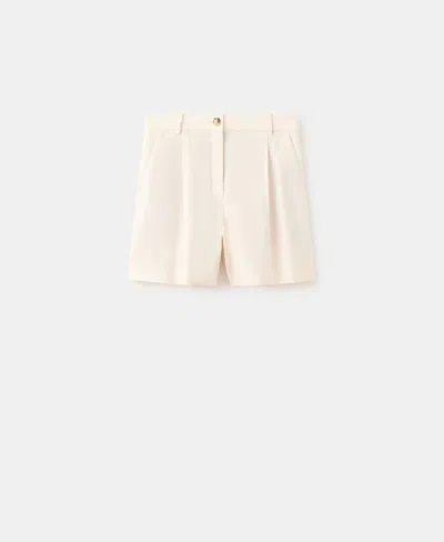 Mango Women's Straight-fit High-waist Bermuda Shorts In Sand