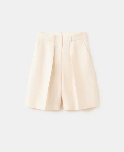 Mango Straight Fit Bermuda Shorts In Brown