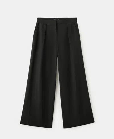 Mango Women's Straight-fit Lyocell Pants In Black