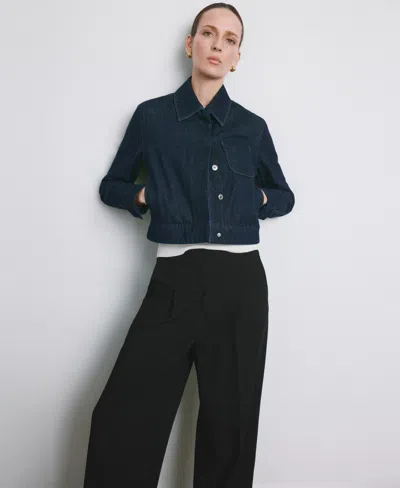 Mango Women's Straight-fit Pleated Pants In Black