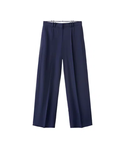 Mango Women's Straight-fit Pleated Pants In Purple