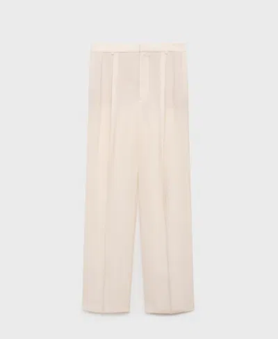 Mango Women's Straight-fit Suit Pants In Neutral
