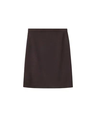 Mango Women's Straight-knit Midi Skirt In Brown