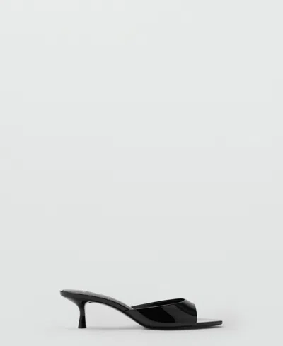 Mango Women's Strap Kitten-heel Sandals In Black