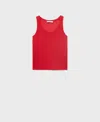 Mango Women's Strap Linen Top In Red