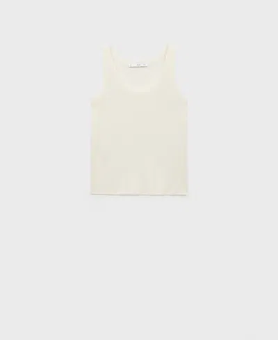 Mango Women's Strap Linen Top In Neutral