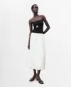 Mango Balloon-effect Strapless Dress Black In Multi
