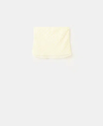 Mango Women's Strapless Checkered Top In Yellow