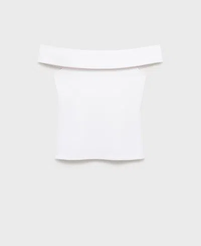 MANGO WOMEN'S STRAPLESS TOP