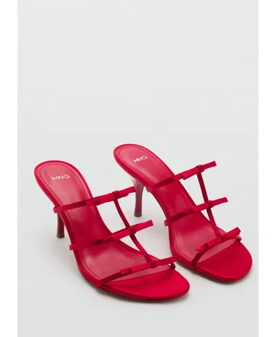 Mango Women's Strappy Heeled Bow Sandals