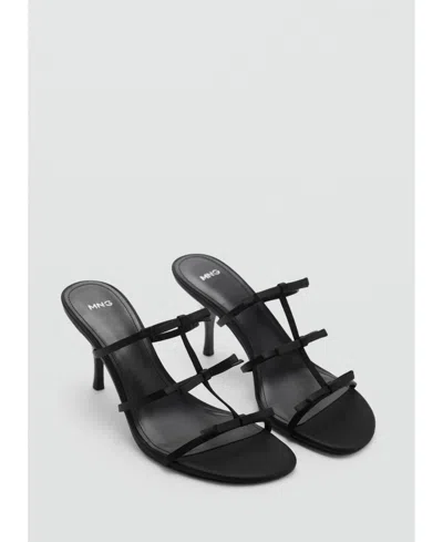 Mango Women's Strappy Heeled Bow Sandals