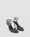 Mango Ankle Strap Sandal In Black
