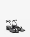 Mango Micro Block Heel Sandals In Black