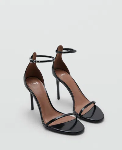 Mango Strappy Heeled Sandals Black