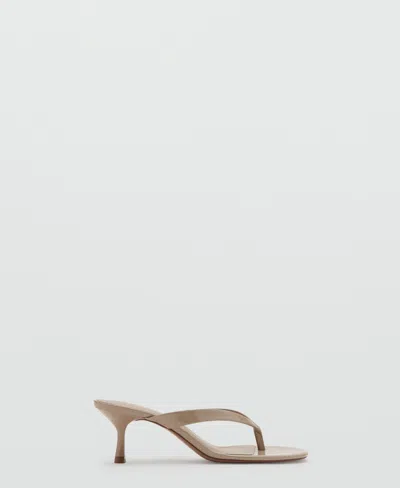 Mango Women's Strappy Heeled Sandals In Brown