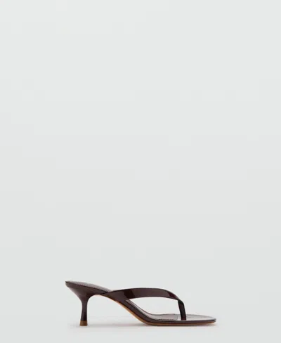 Mango Women's Strappy Heeled Sandals In Brown