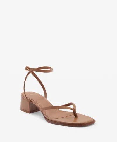 Mango Women's Strappy Heeled Sandals In Caramel