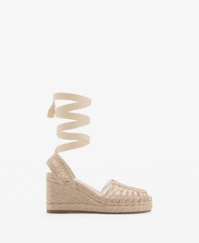 MANGO WOMEN'S STRAPPY JUTE WEDGES