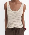 Mango Openwork Tank In White