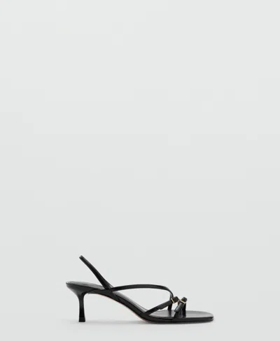 Mango Women's Straps Kitten Heel Sandals In Multi