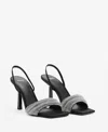 Mango Heeled Sandal With Strass Strap Black In Black