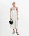 Mango Sleeveless Midi Dress In Neutral