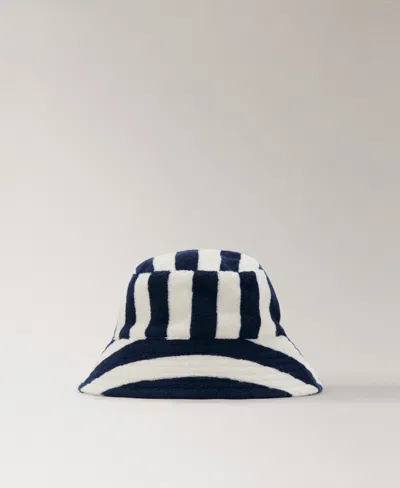 Mango Women's Striped Cotton Terry Bucket Hat In Multi