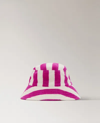 Mango Women's Striped Cotton Terry Bucket Hat In Multi