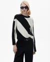 Mango Women's Striped Knit Sweater In Black