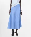 Mango Striped Linen-blend Skirt In Blue