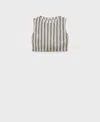 Mango Linen Crop Top In Pattern