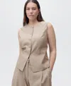 Mango Women's Striped Lyocell Suit Vest