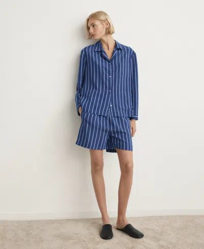 Mango Women's Striped Pajama Shorts In Blue
