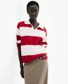 Mango Striped Polo-neck Sweater In Multi
