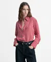 Mango Chemise Rouge - Femme - L -  In Red