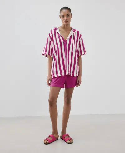 Mango Women's Striped Terry Cotton Sweatshirt In Multi