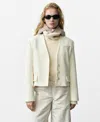 Mango Jeanne Structured Crop Blazer In Multi