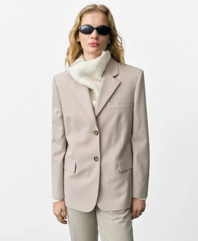 MANGO WOMEN'S STRUCTURED STRAIGHT-FIT JACKET