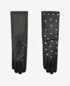 Mango Women's Studded Leather Gloves In Black