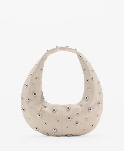 Mango Women's Studded Shoulder Bag