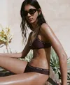Mango Triangle Bikini Top With Studs In Brown